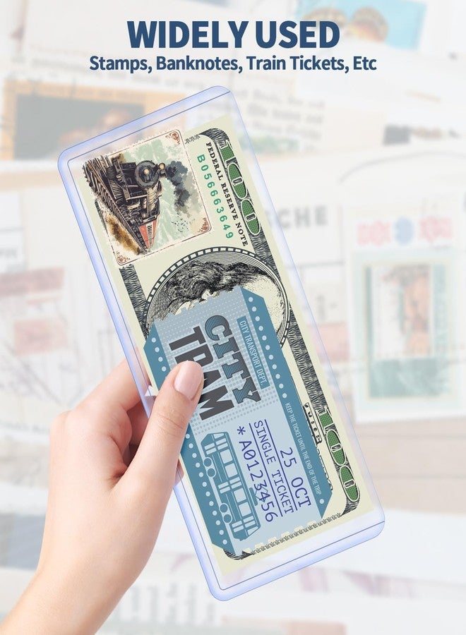 Aecsze 15 Pack Dollar Bill Sleeves - 6.8" x 2.9" Clear PVC Currency Sleeves, Hard Plastic Dollar Bill Holders & Organizer for Collectors - Image 5